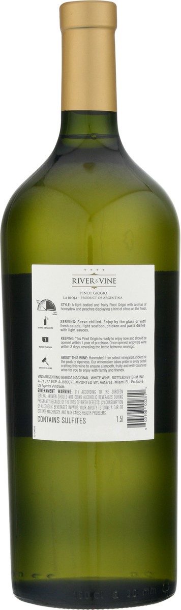 slide 12 of 12, River & Vine Pinot Grigio 1.5 l, 1.5 liter