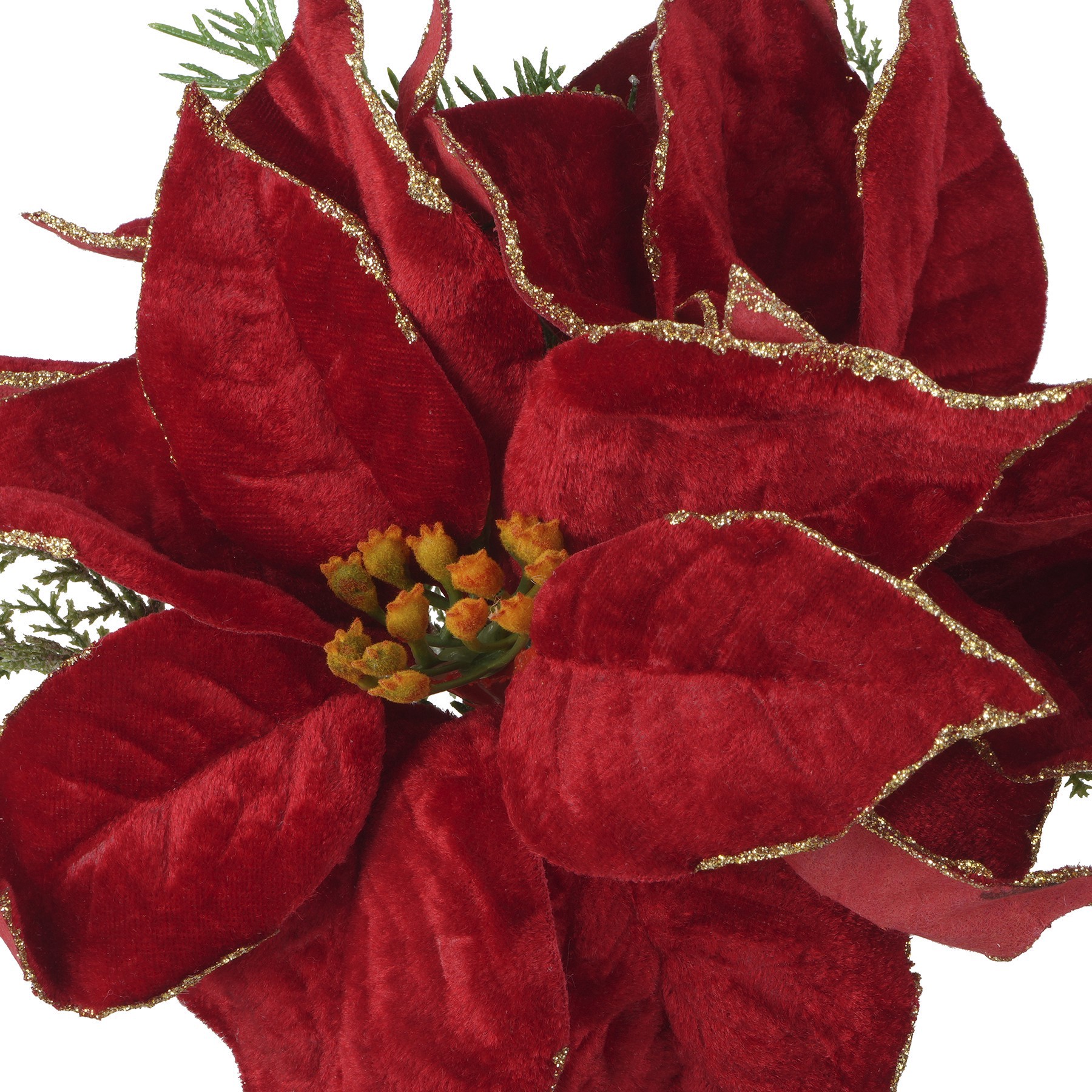 slide 2 of 2, 14" Red Poinsettia & Pine Bouquet By Ashland, 9 in x 9 in x 14 in
