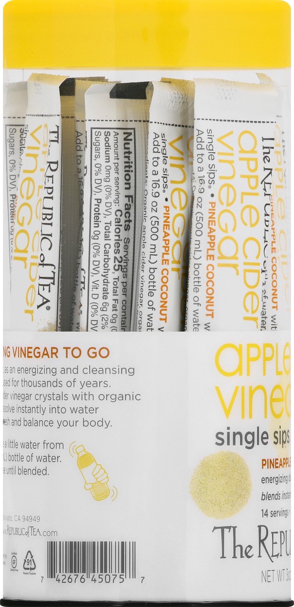 slide 13 of 13, The Republic of Tea Trot Pnapl Coconut Single Sips - 14 ct, 14 ct