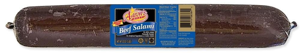 slide 1 of 1, Aaron's Best Beef Salami, 32 oz