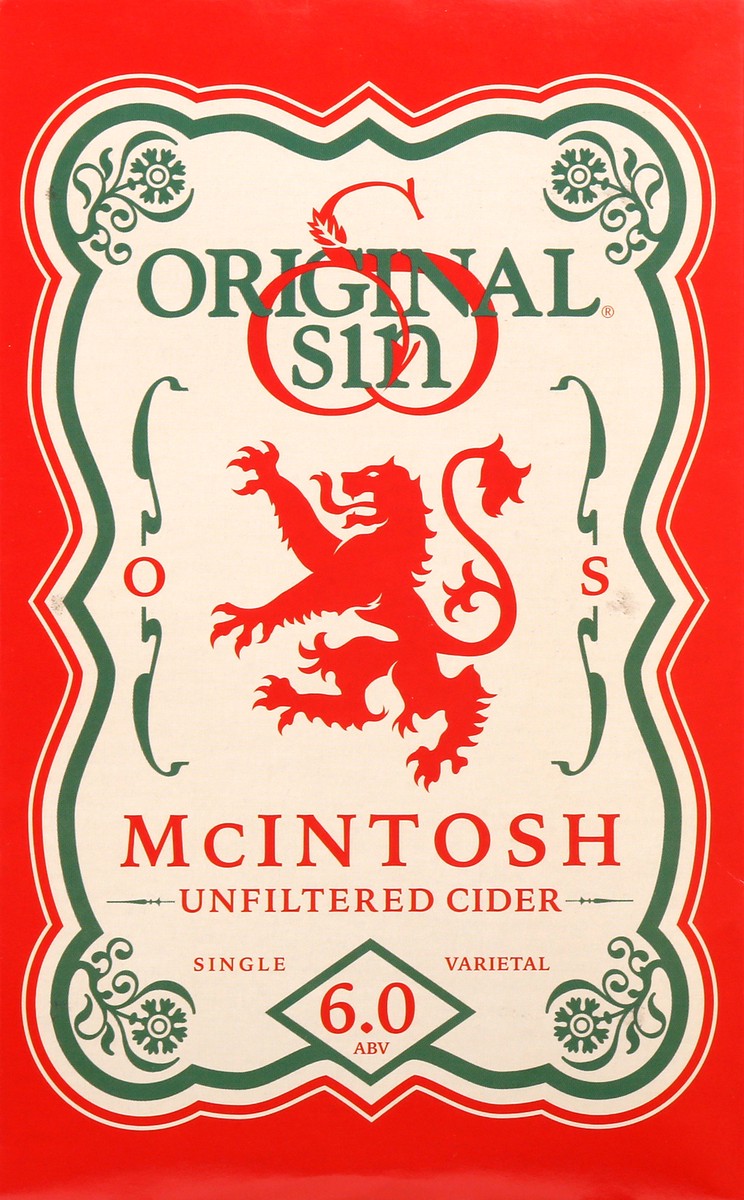 slide 3 of 10, Original Sin 6 Pack Single Unfiltered Mcintosh Cider 6 ea, 6 ct