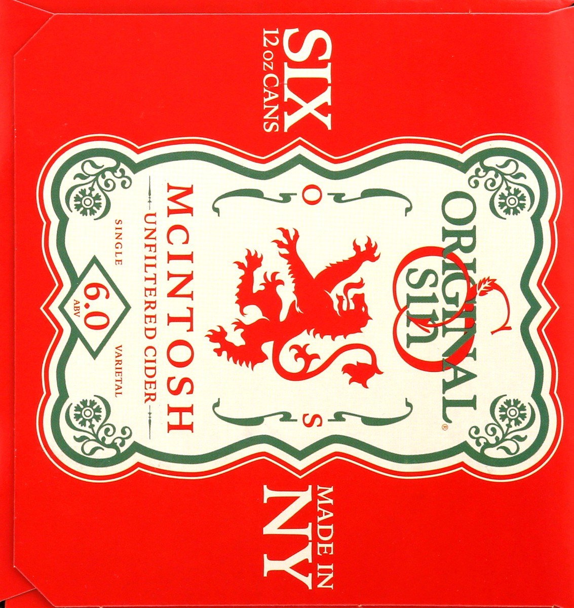 slide 10 of 10, Original Sin 6 Pack Single Unfiltered Mcintosh Cider 6 ea, 6 ct