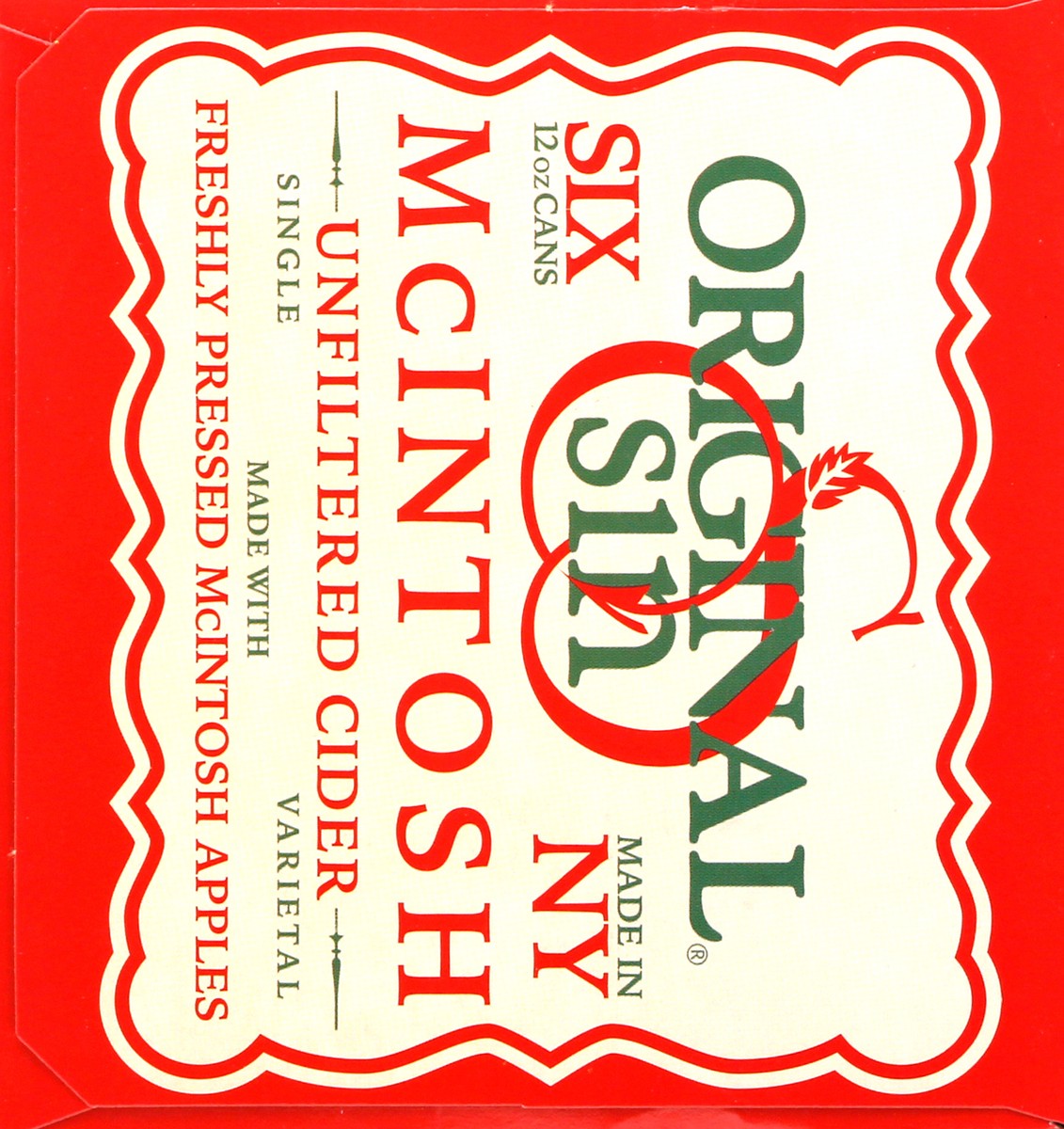 slide 4 of 10, Original Sin 6 Pack Single Unfiltered Mcintosh Cider 6 ea, 6 ct