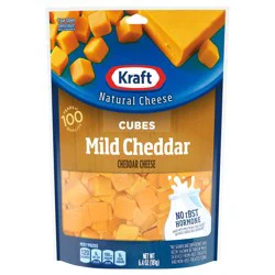 Kraft Mild Cheddar Cheese Cubes, 6.4 oz Bag