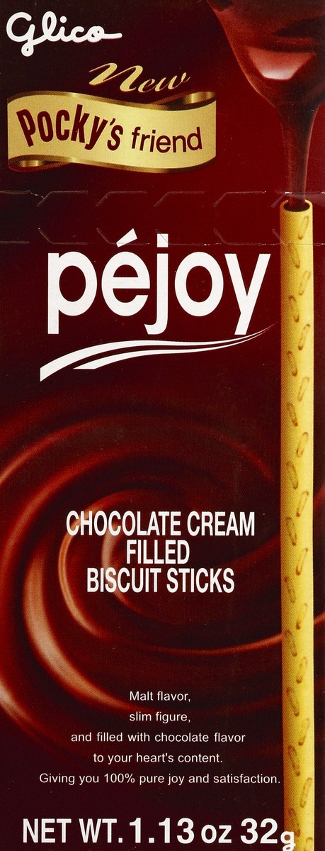 slide 4 of 5, Glico Pejoy Biscuit Sticks Chocolate Cream Filled, 1.13 oz