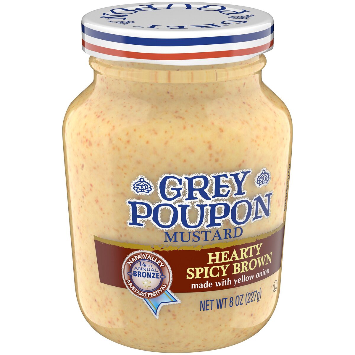 slide 2 of 8, Grey Poupon Spicy Brown Mustard, 1 ct