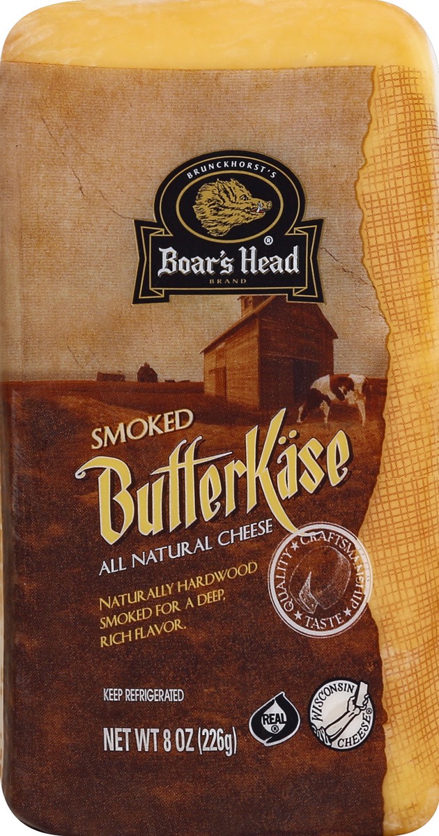 slide 5 of 5, Boar's Head Smoked Butterkase Cheese, 8 oz