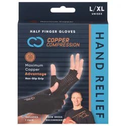 Copper Compression L/XL Unisex Hand Relief Gloves L/XL 1 ea