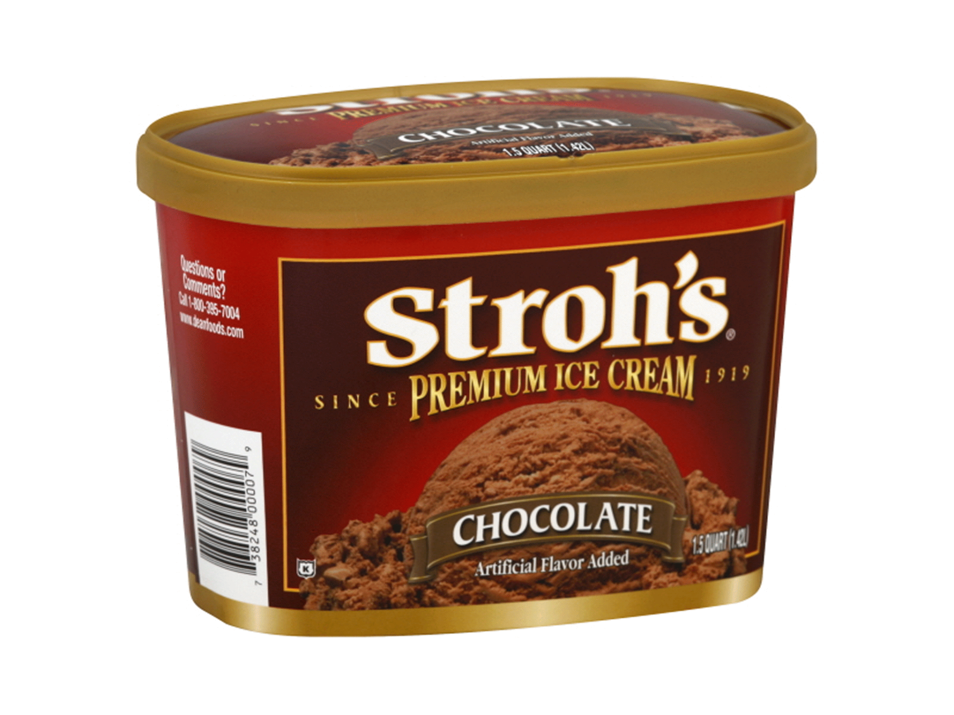 slide 1 of 1, STROHS Stroh's Chocolate Ice Cream 48 oz., 48 oz