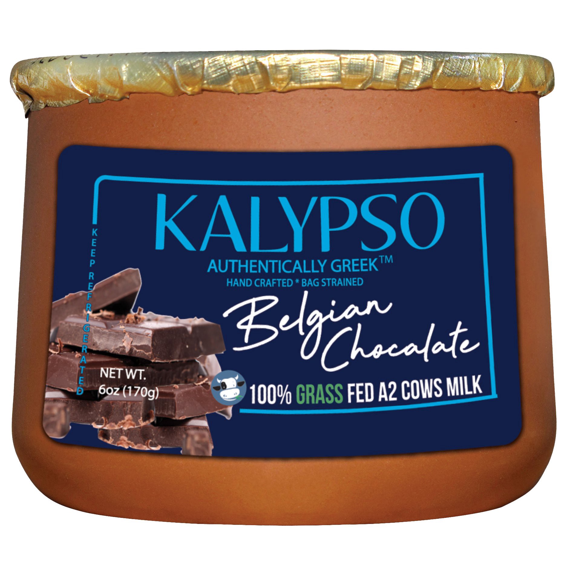 slide 1 of 1, Kalypso Yog Belg Choc, 6 oz