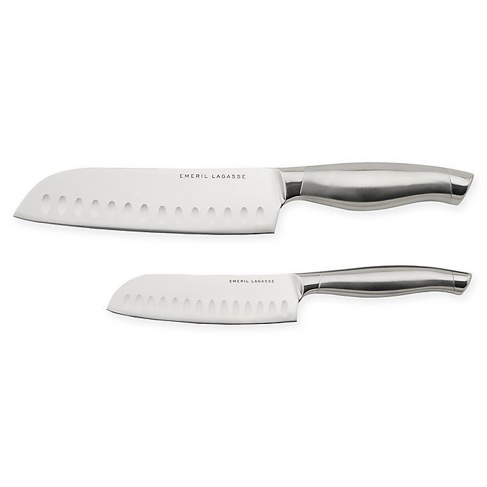 slide 1 of 1, Emeril's Stainless Steel Santoku Knife Set, 2 ct