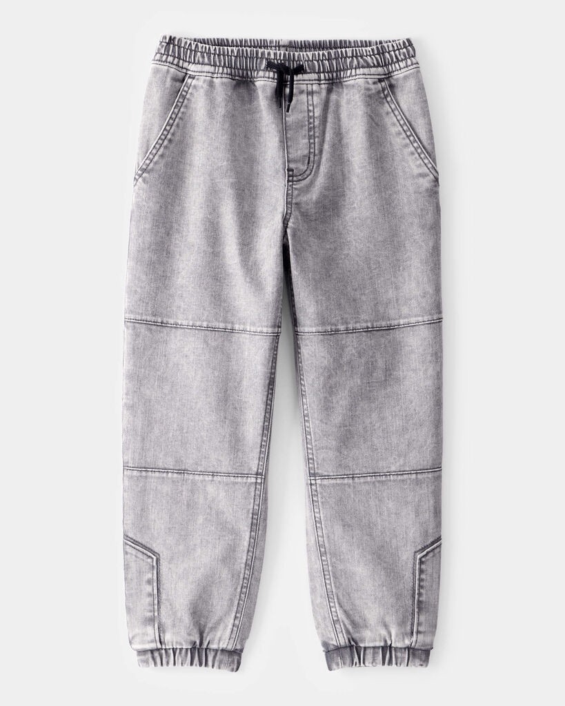 slide 2 of 3, Oshkosh Kid Tapered Iconic Denim Drawstring Joggers - Volcano Wash Volcano Ozone Wash 14, 1 ct