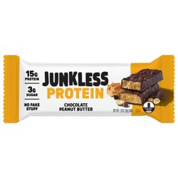 Junkless Chocolate Peanut Butter Protein Bar - 1.9 oz Bar