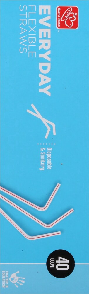 slide 3 of 6, Harris Teeter Everyday Flexible Straws, 40 ct