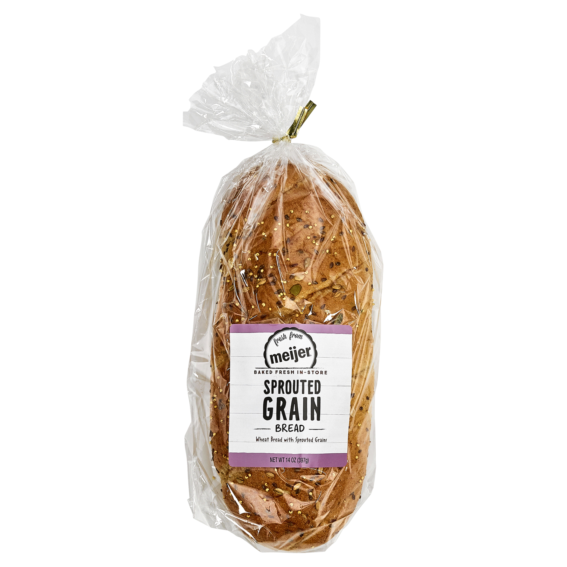 slide 1 of 1, Meijer Sprouted Grain Bread, 14 oz