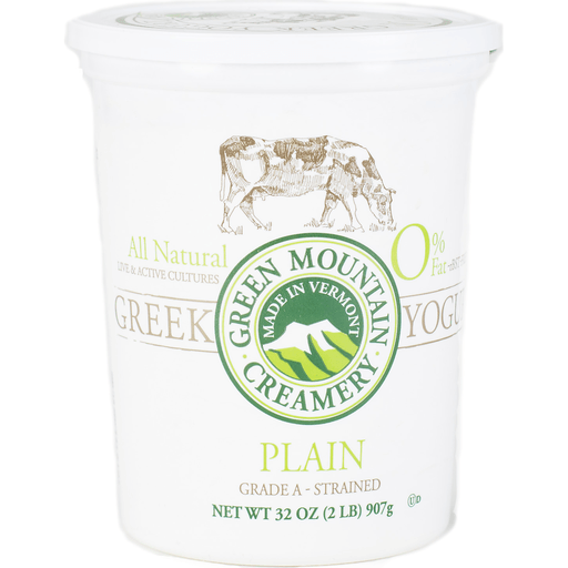 slide 2 of 2, Green Mountain Creamery Greek Fat Free Yogurt Plain, 32 oz