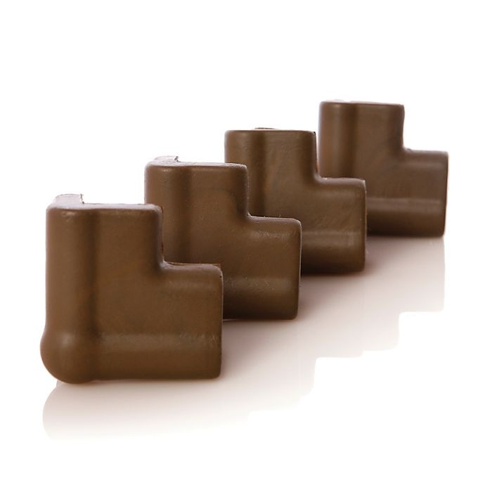 slide 1 of 4, Dreambaby Foam Corner Bumpers - Brown, 4 ct