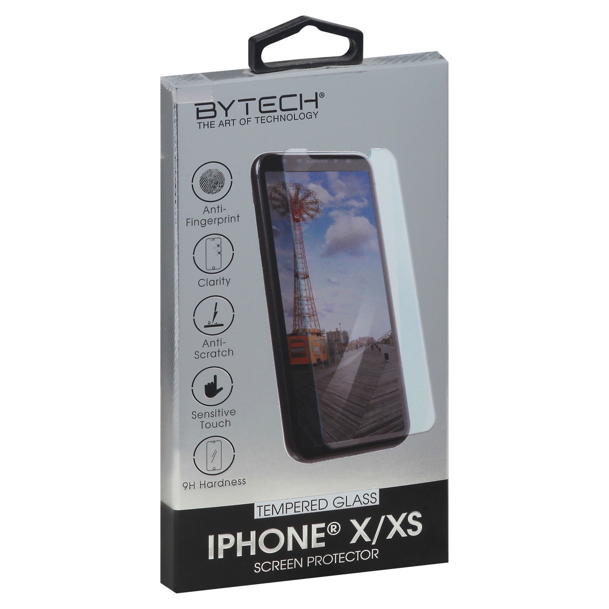 slide 7 of 12, Bytech Tempered Glass iPhone X/XS Screen Protector 1 ea, 1 ea