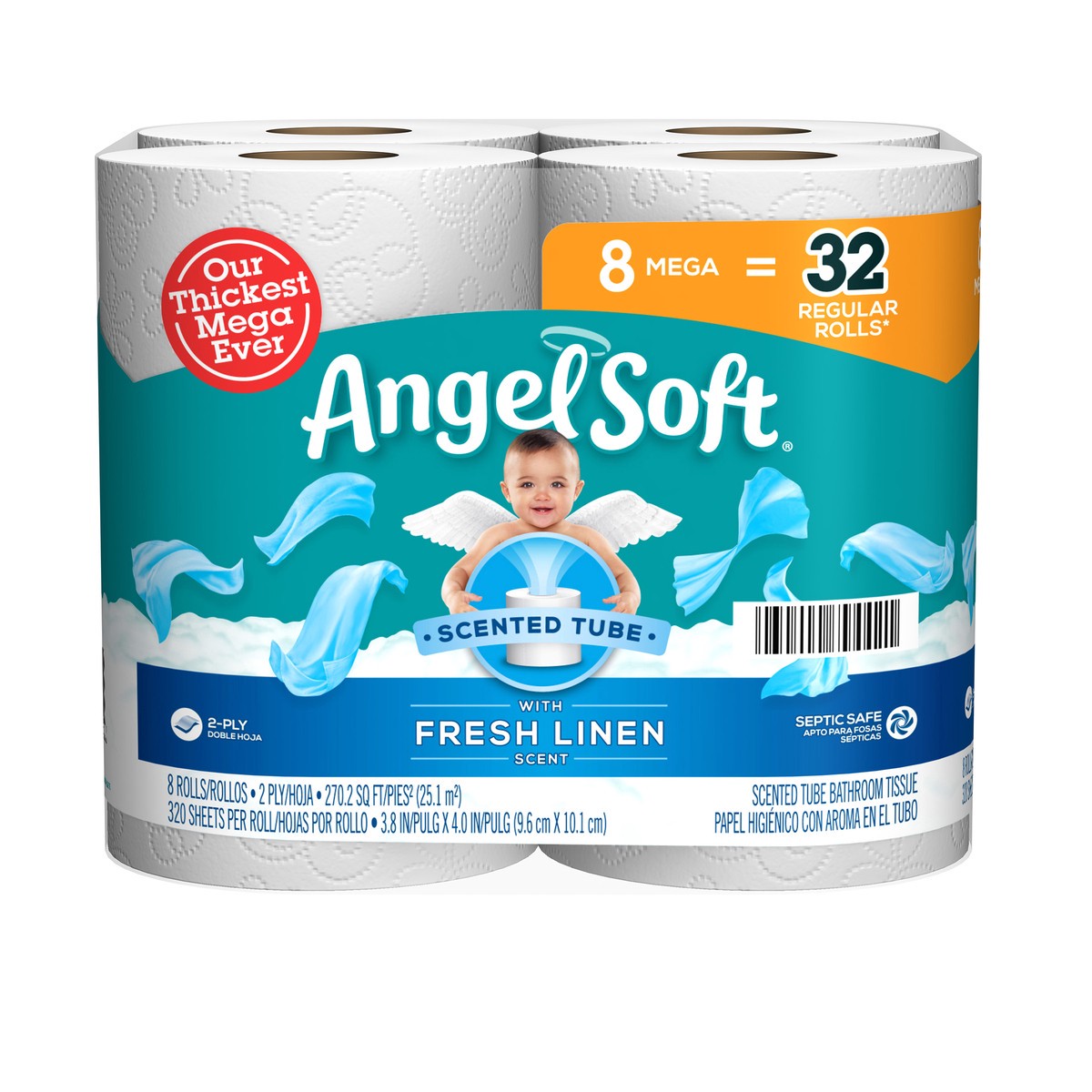 slide 5 of 6, Angel Soft Bathroom Tissue, 8 ct