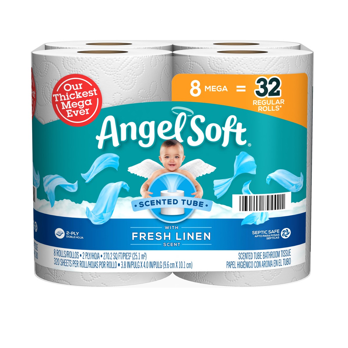 slide 6 of 6, Angel Soft Bathroom Tissue, 8 ct