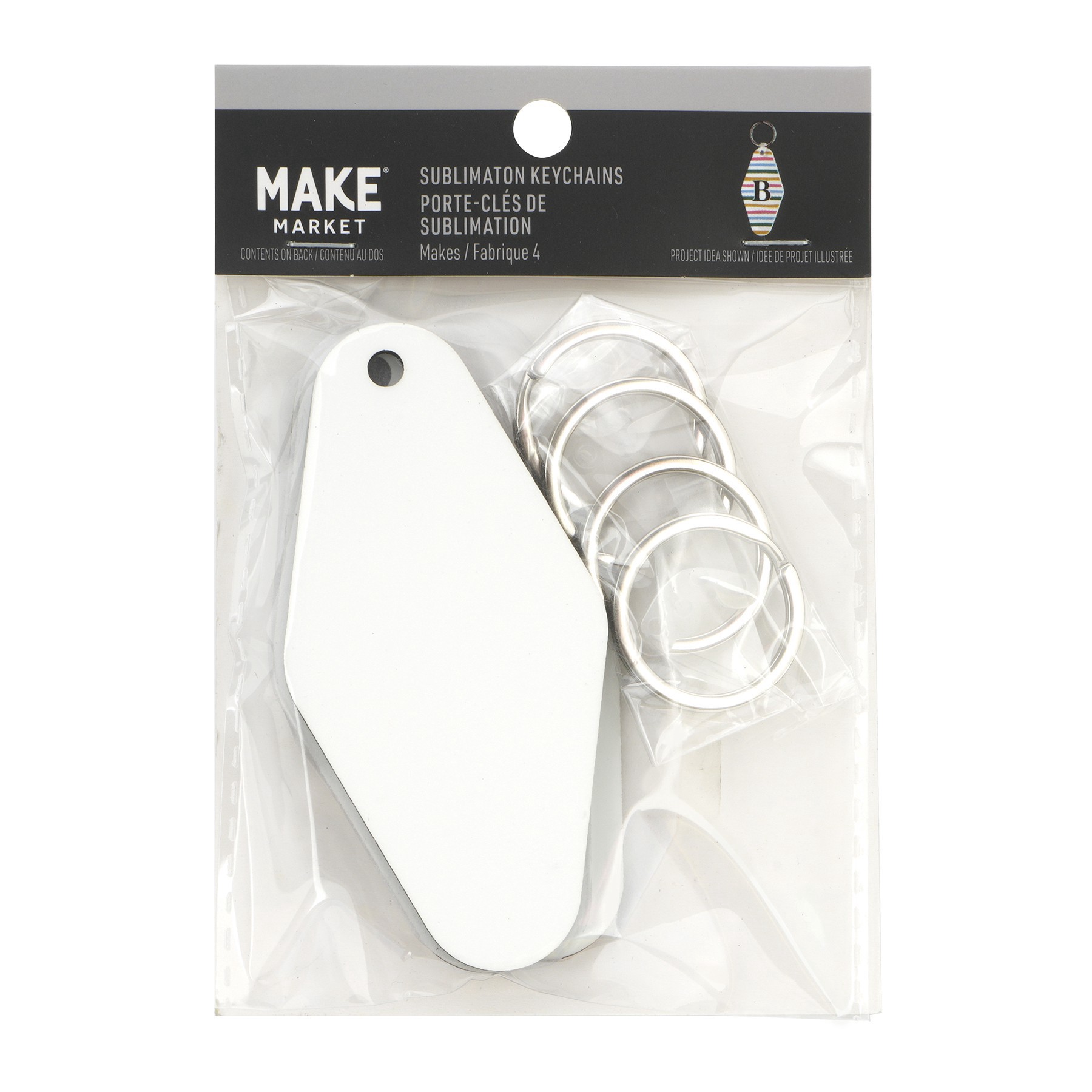 slide 2 of 3, Diamond Sublimation Keychains By Make Market, 4ct., 4 ct