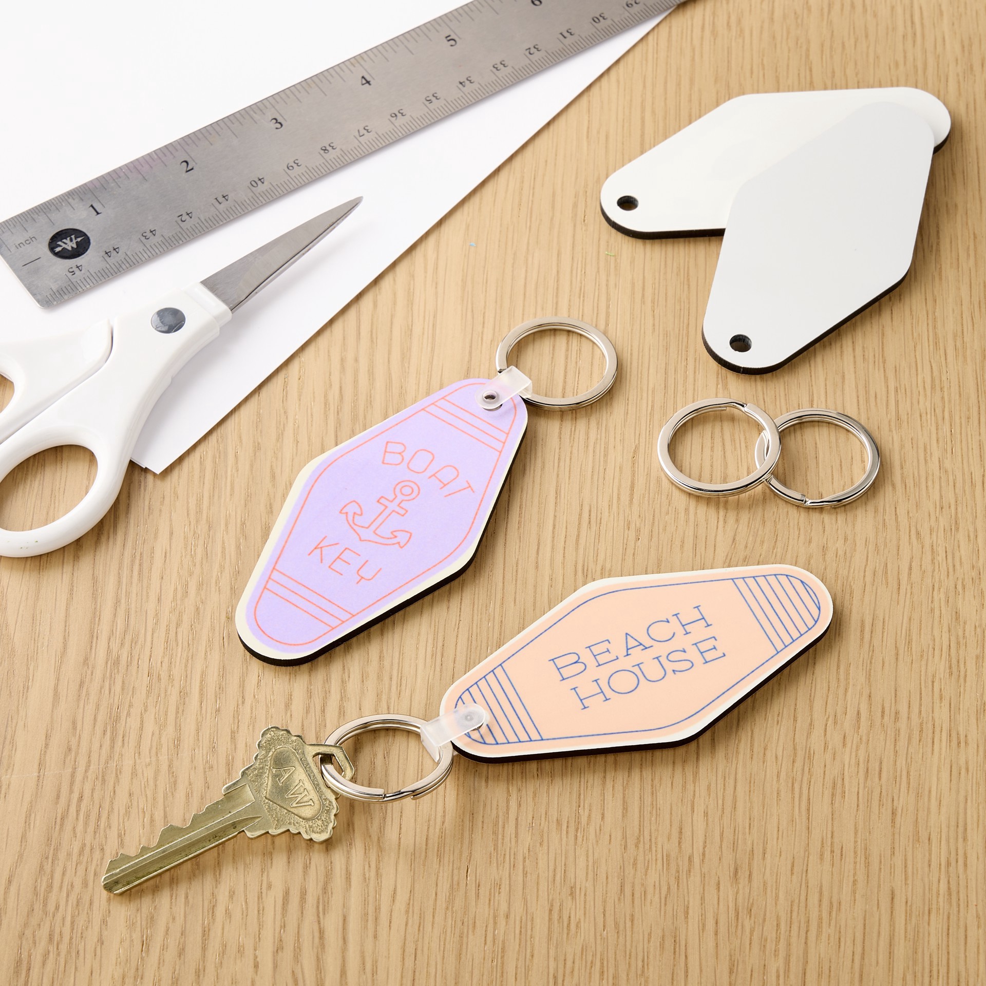 slide 3 of 3, Diamond Sublimation Keychains By Make Market, 4ct., 4 ct
