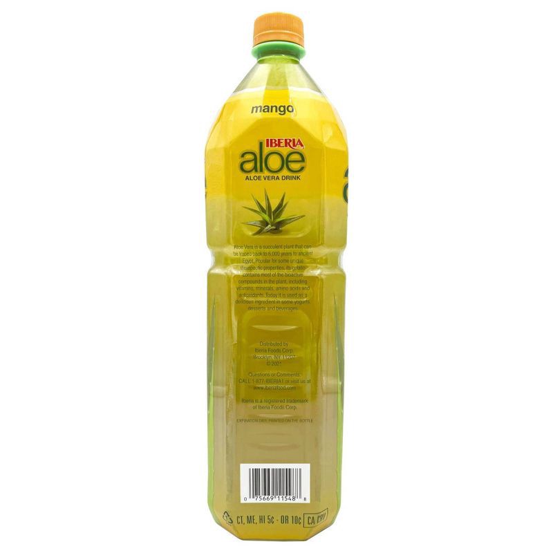 slide 2 of 3, IBERIA aloe Mango Aloe Vera Drink - 50.8 fl oz Bottle, 50.8 fl oz