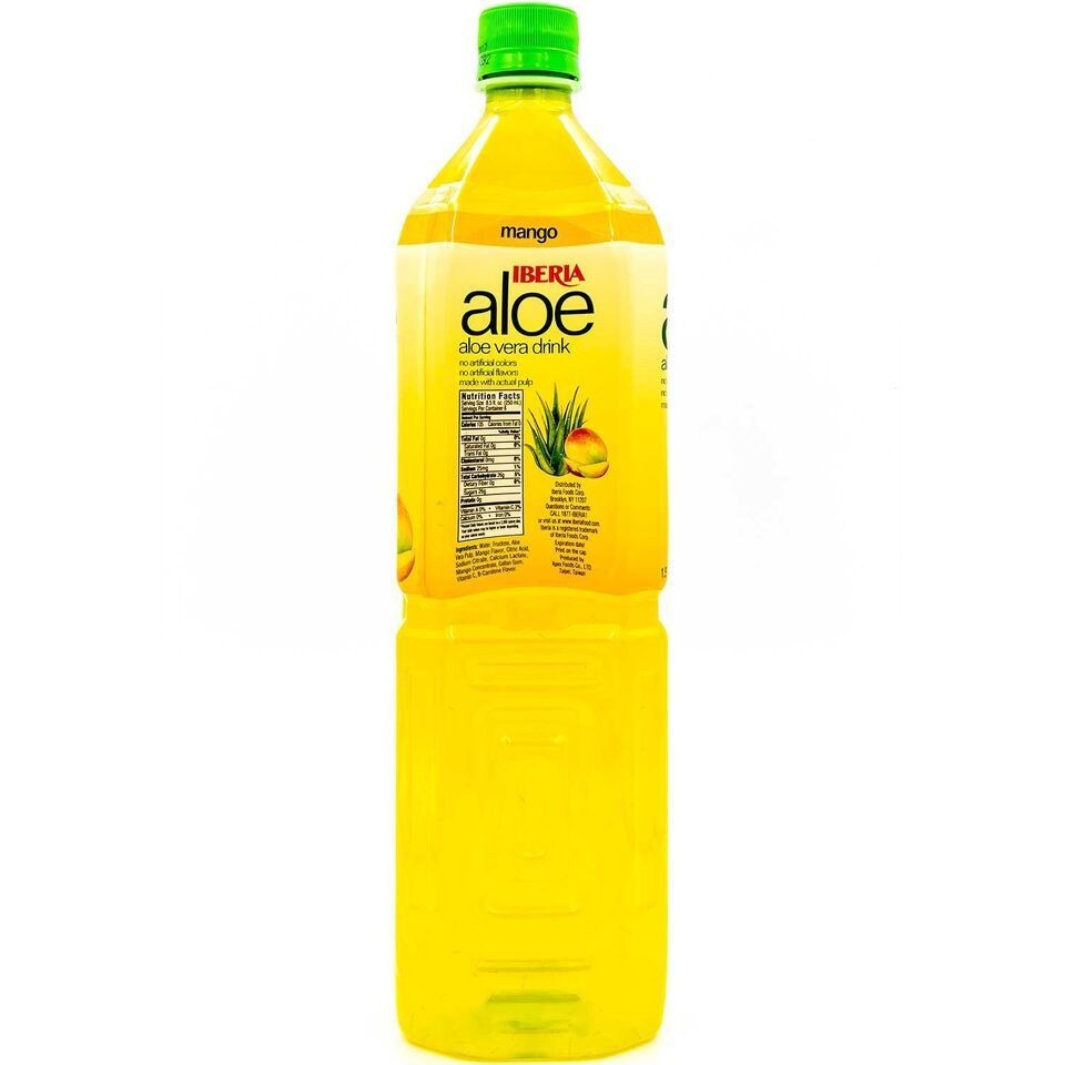 slide 1 of 2, Iberia Aloe Mango Aloe Vera Drink, 50.8 fl oz