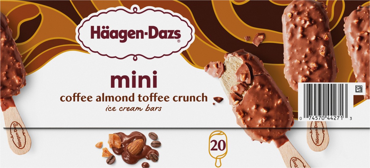 slide 2 of 13, Häagen-Dazs Mini Coffee Almond Toffee Crunch Ice Cream Bars 20 ea, 20 ct