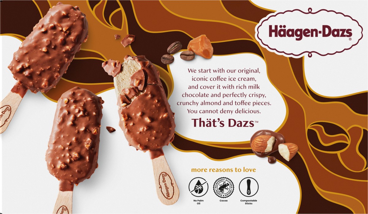 slide 12 of 13, Häagen-Dazs Mini Coffee Almond Toffee Crunch Ice Cream Bars 20 ea, 20 ct
