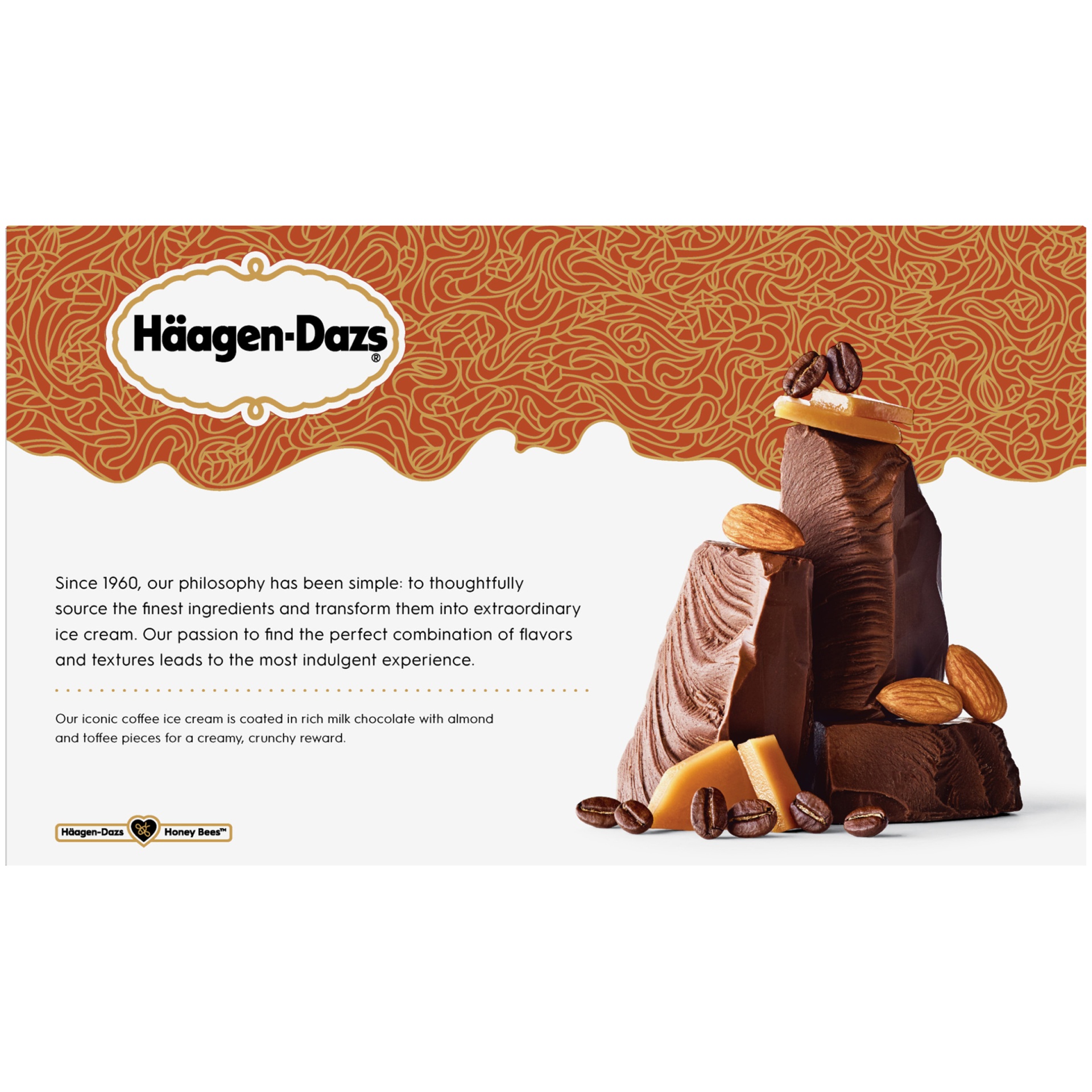 slide 4 of 7, Häagen-Dazs Coffee Almond Crunch Mini Ice Cream Bars, 20 ct