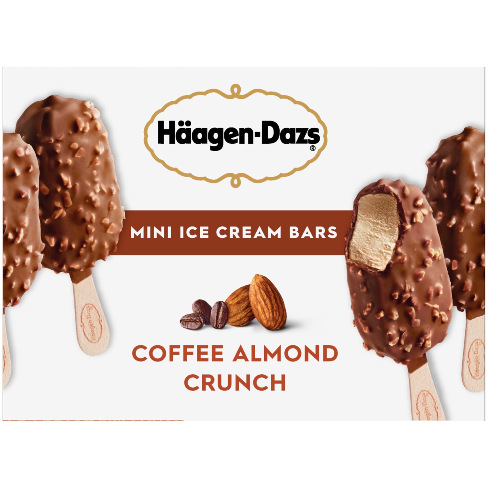 slide 6 of 7, Häagen-Dazs Coffee Almond Crunch Mini Ice Cream Bars, 20 ct