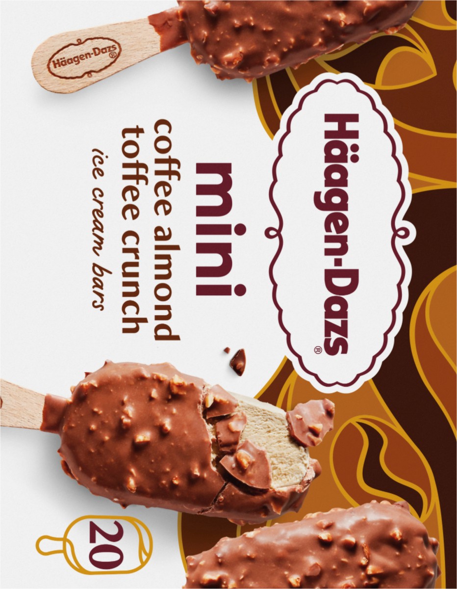 slide 6 of 13, Häagen-Dazs Mini Coffee Almond Toffee Crunch Ice Cream Bars 20 ea, 20 ct
