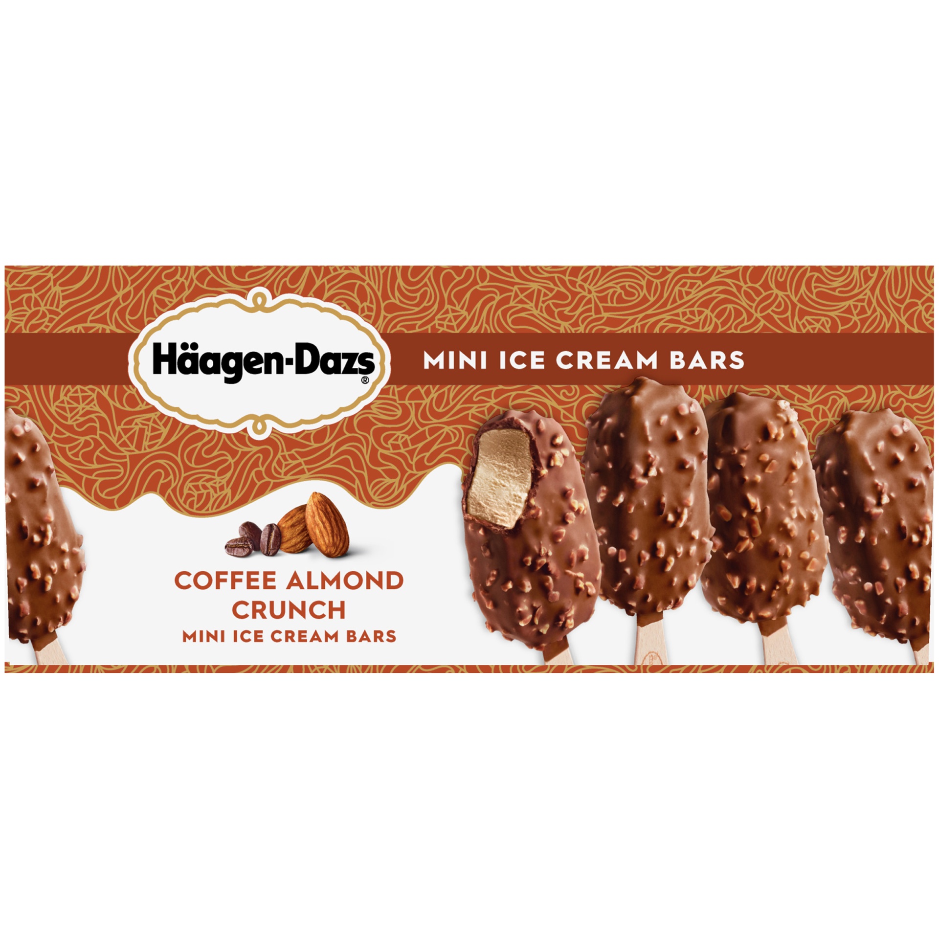 slide 7 of 7, Häagen-Dazs Coffee Almond Crunch Mini Ice Cream Bars, 20 ct
