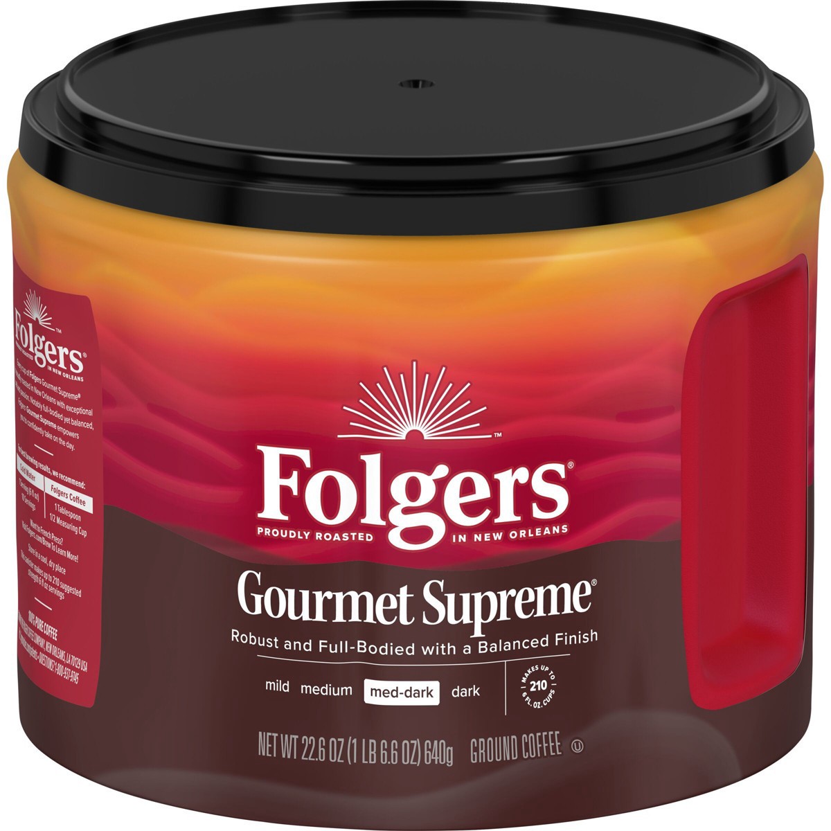 slide 1 of 25, Folgers Gourmet Supreme Ground Coffee, 24.2 Ounce Canisters, 