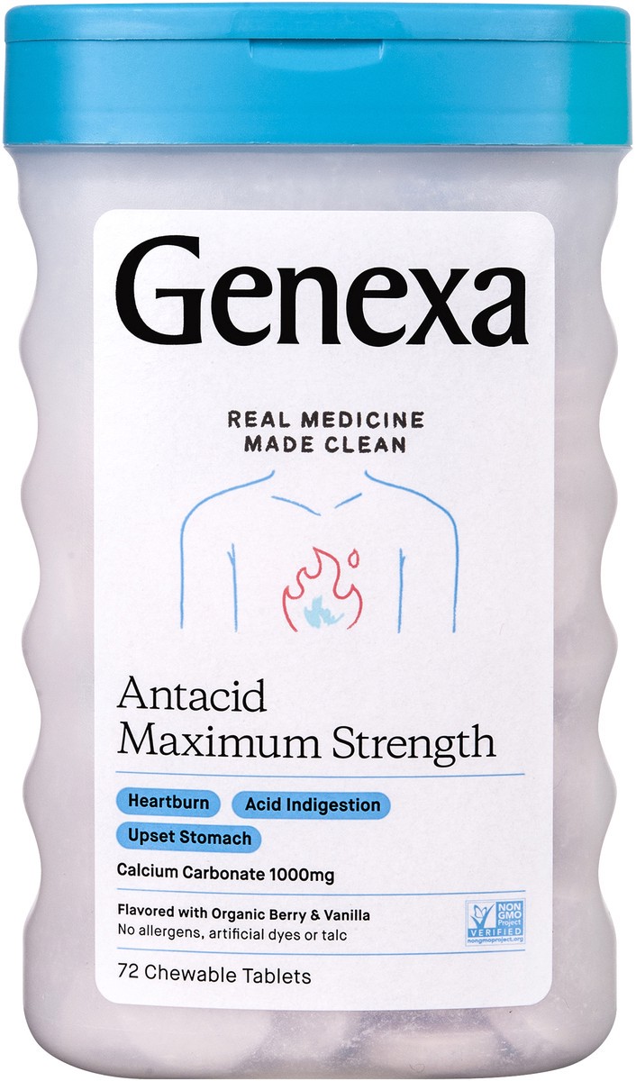 slide 3 of 5, Genexa Inc. Antacid Maximum Strength, 1 ct