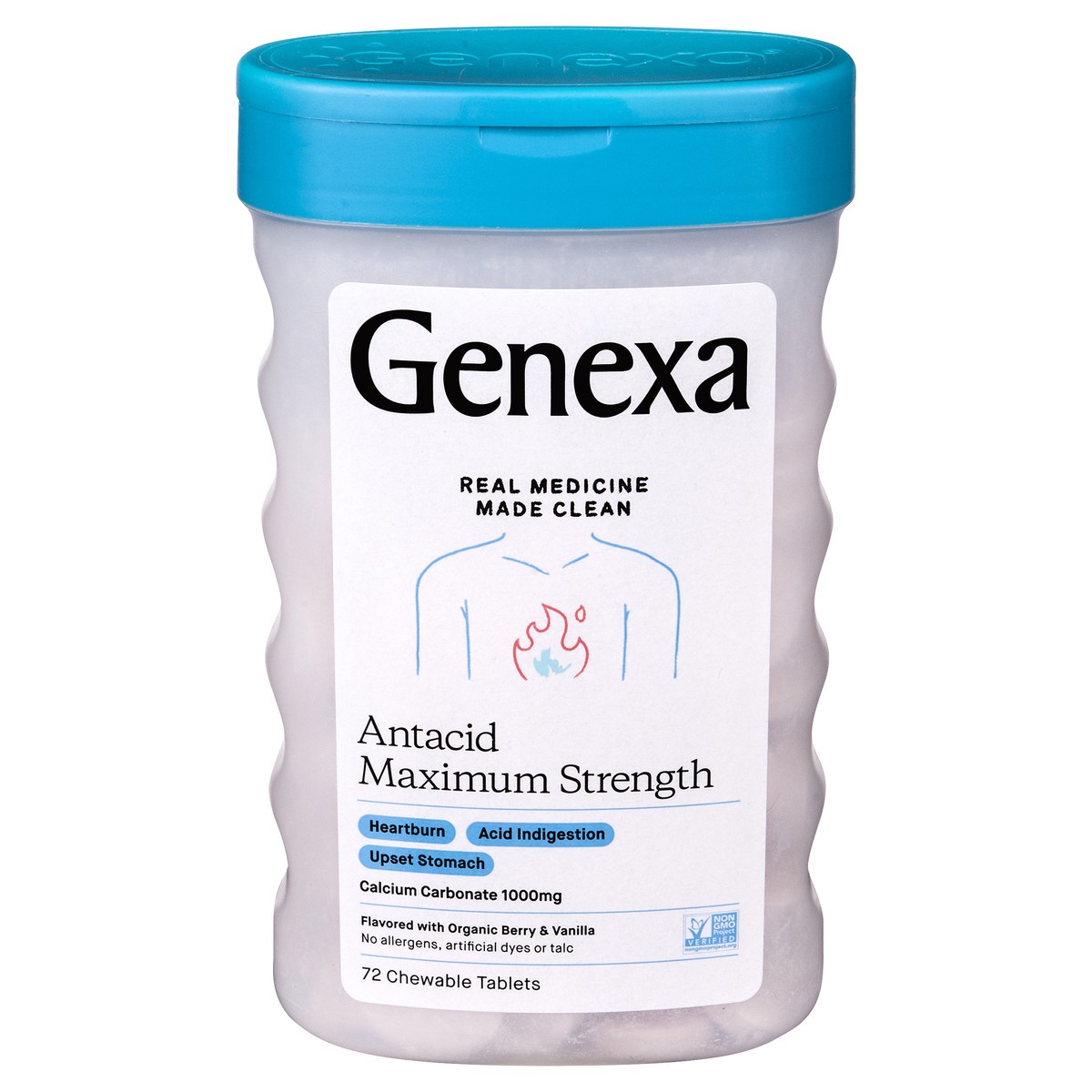 slide 1 of 5, Genexa Inc. Antacid Maximum Strength, 1 ct