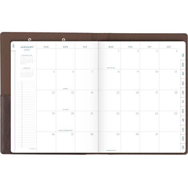slide 3 of 3, 2025-2026 At-A-Glance Signature Collection Clipboard With Monthly Planner, 8"" X 11"", Brown, January To January, Yp60009, 1 ct