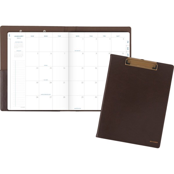 slide 2 of 3, 2025-2026 At-A-Glance Signature Collection Clipboard With Monthly Planner, 8"" X 11"", Brown, January To January, Yp60009, 1 ct