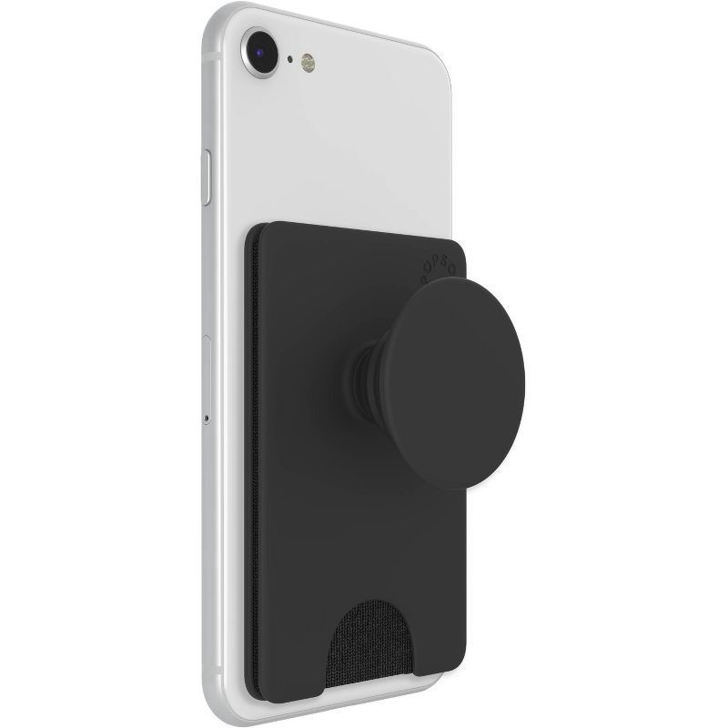 slide 4 of 5, PopSockets PopWallet with PopGrip Cell Phone Grip & Stand - Black, 1 ct