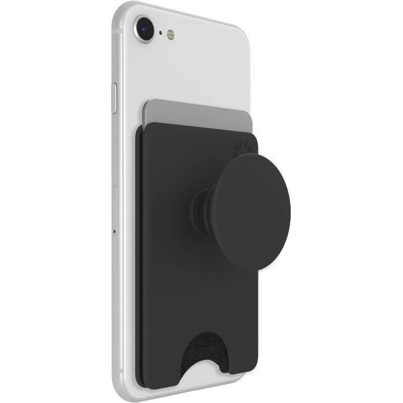 slide 5 of 5, PopSockets PopWallet with PopGrip Cell Phone Grip & Stand - Black, 1 ct
