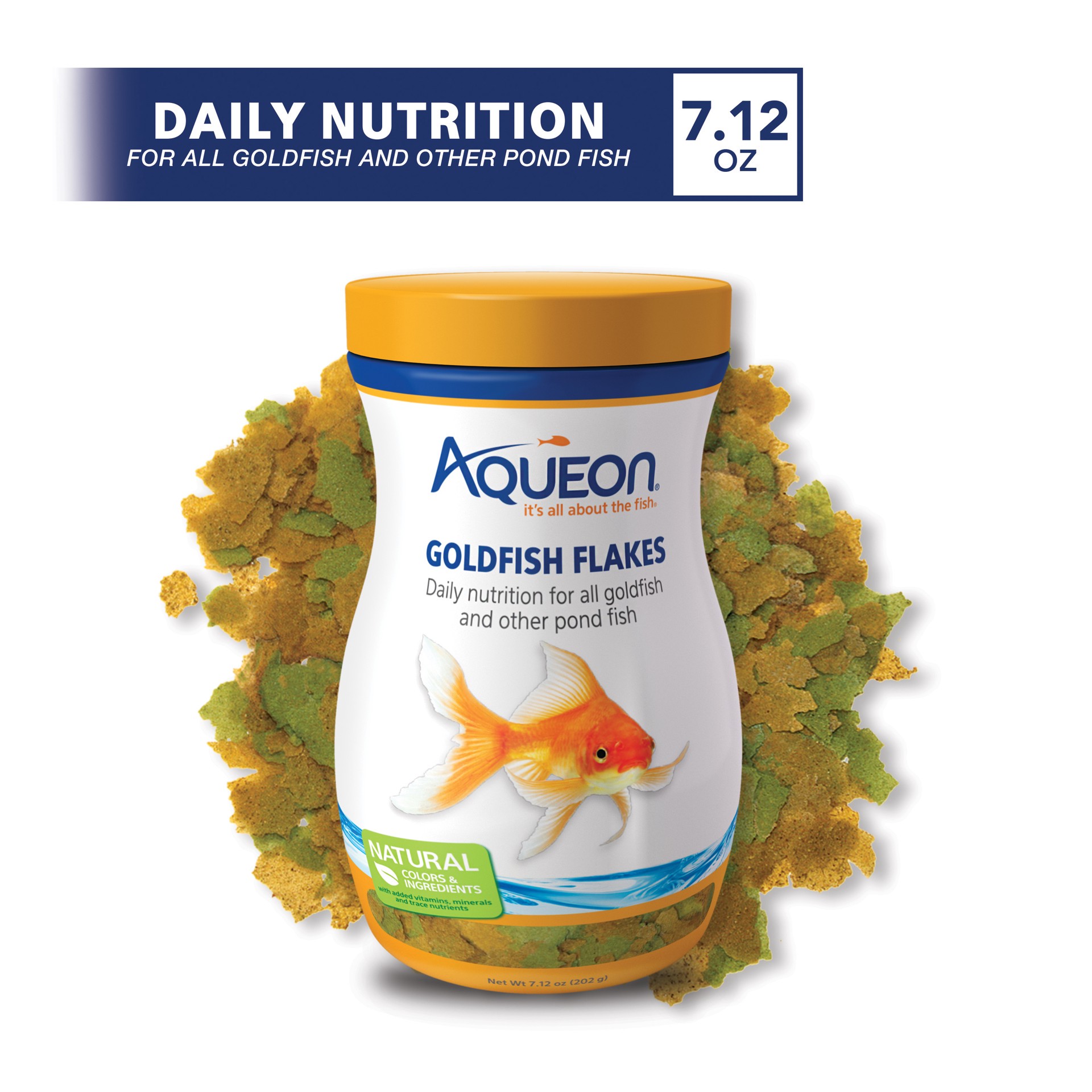 slide 2 of 8, Aqueon Goldfish Flakes 7.12 Ounces, 1 ct