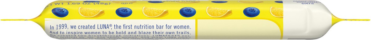 slide 6 of 9, LUNA Bar - Mash-Ups LemonZest + Blueberry Flavor - Snack Bars - Non-GMO - Gluten-Free Protein Bars - Made with Organic Oats (1 Count), 1.69 oz