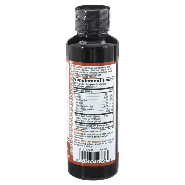 slide 8 of 9, Nature's Way Organic Black Seed Oil - 100% cold-pressed, 0.60% Thymoquinone, vegan, gluten-free, 8 oz