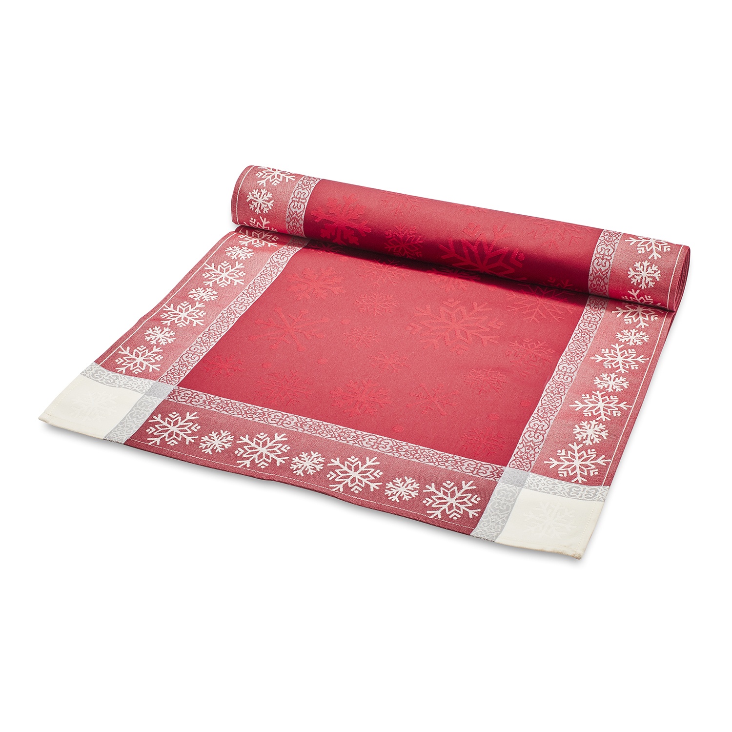 slide 1 of 1, Sur La Table Jacquard Snowflake Christmas Table Runner, 108 in x 18.5 in