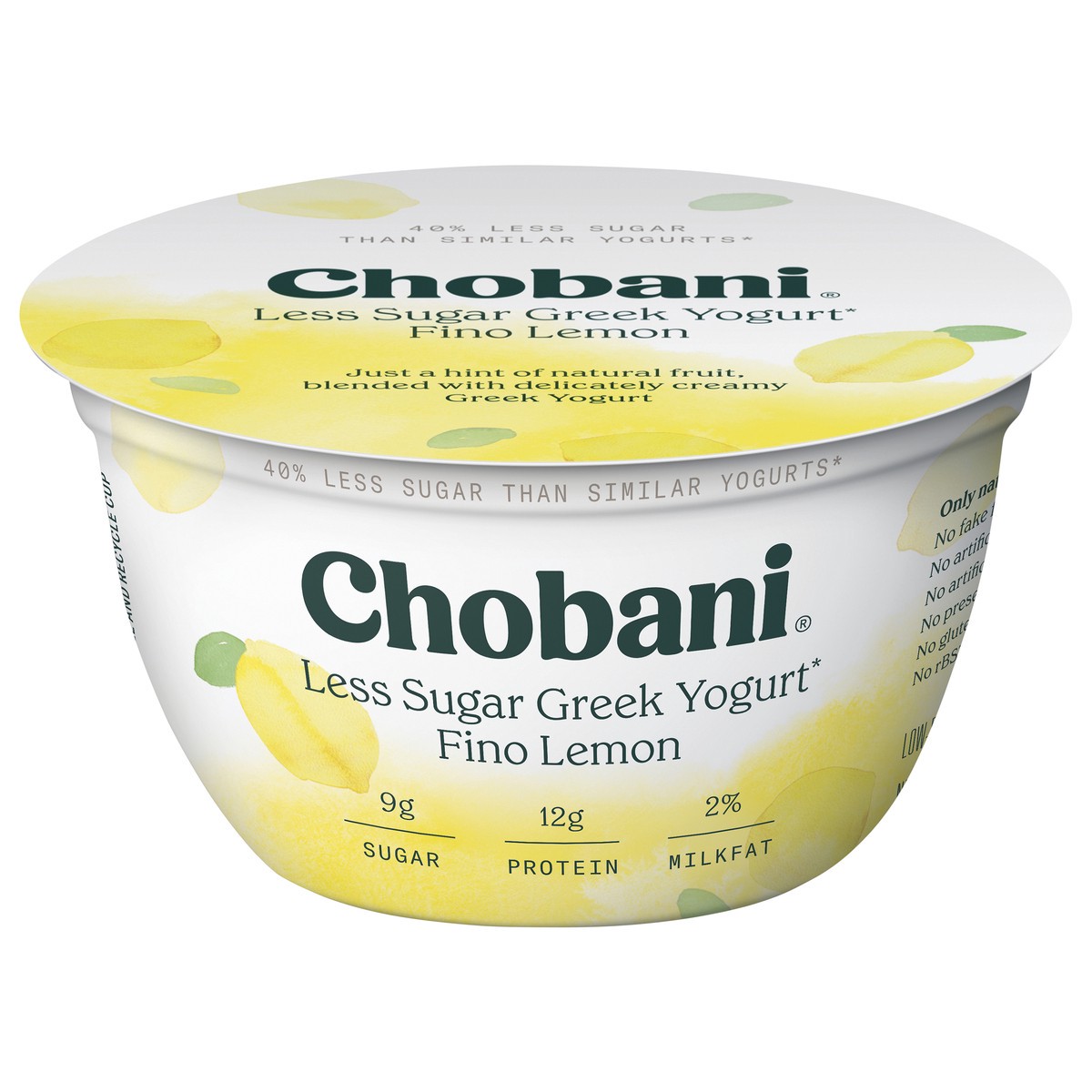 slide 6 of 6, Chobani Lemon Less Sugar, 5.3 oz