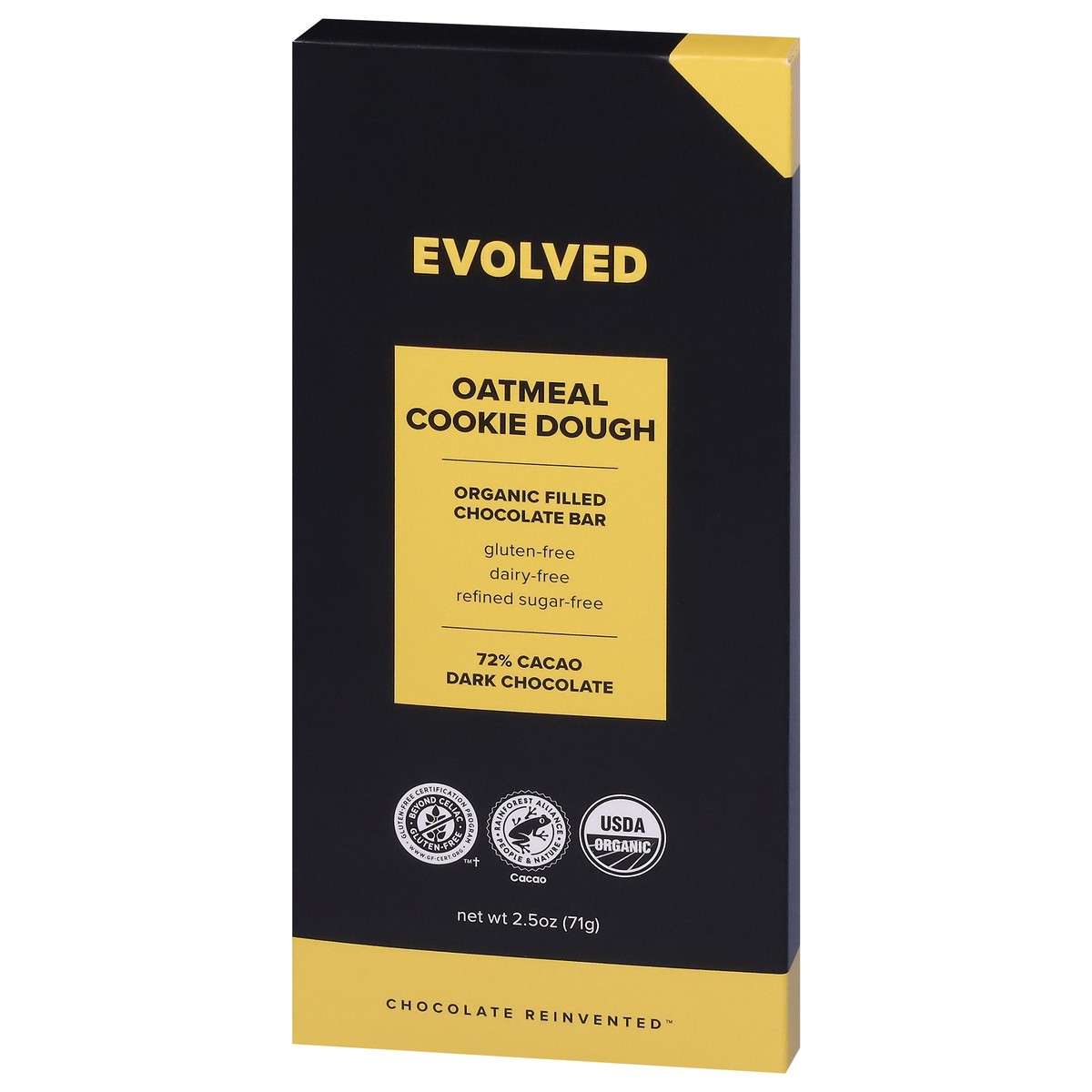 slide 3 of 9, EVOLVED Organic Filled Oatmeal Cookie Dough Chocolate Bar 2.5 oz, 2.5 oz