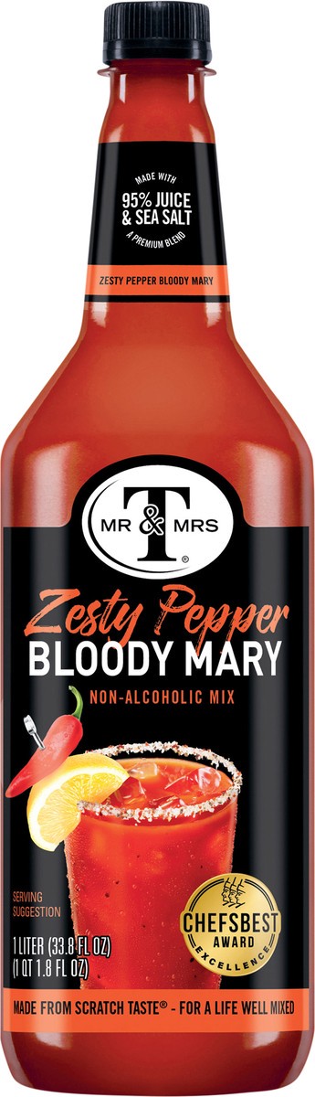 slide 2 of 11, Mr & Mrs T Zesty Pepper Bloody Mary Mix- 33.8 fl oz, 1 liter