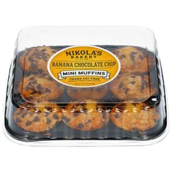 Nikola's Bakery Banana Chocolate Chip Mini Muffins 9.6 oz