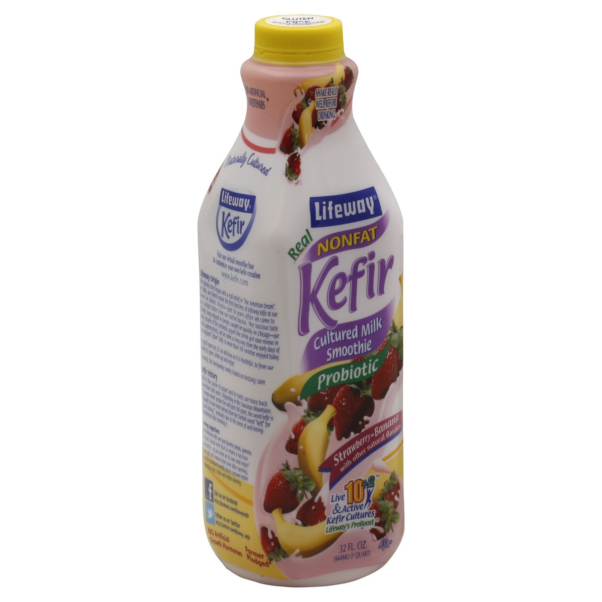 slide 4 of 4, Lifeway Kefir Cultured Milk Smoothie 32 oz, 32 oz